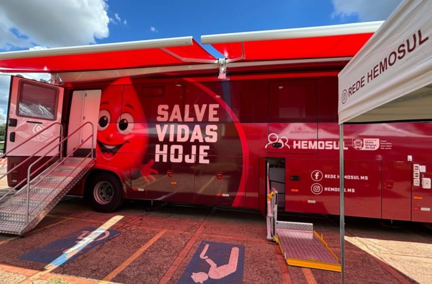 Naviraí recebe Hemosul Móvel com coleta de sangue nos dias 15 e 16 de abril
