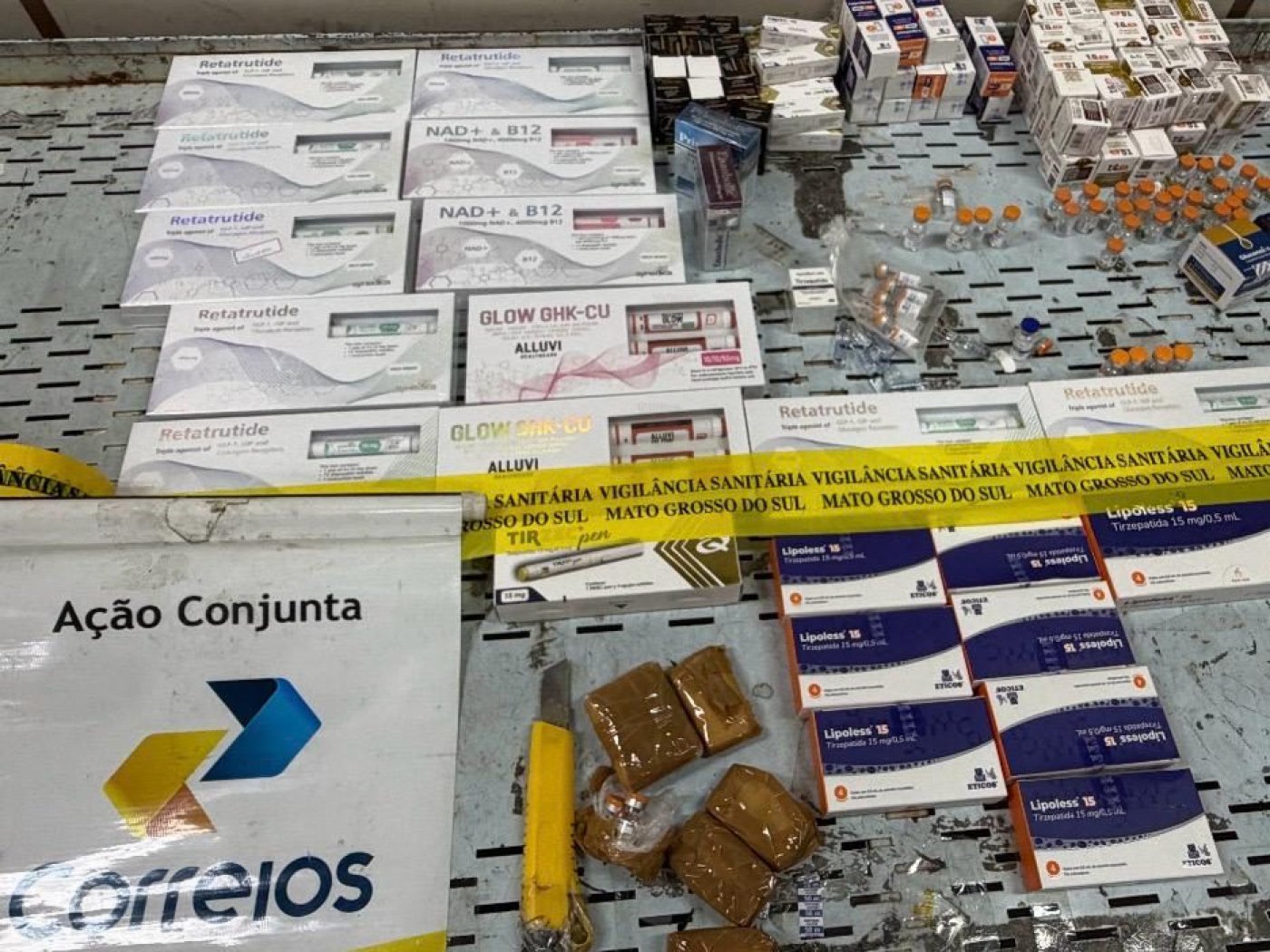 Operação apreende quase uma tonelada de emagrecedores irregulares em MS
